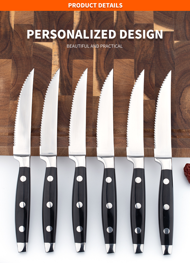 G124-6pcs High quality Stainless steel steak knife-ZX | kitchen knife,Kitchen tools,Silicone Cake Mould,Cutting Board,Baking Tool Sets,Chef Knife,Steak Knife,Slicer knife,Utility Knife,Paring Knife,Knife block,Knife Stand,Santoku Knife,toddler Knife,Plastic Knife,Non Stick Painting Knife,Colorful Knife,Stainless Steel Knife,Can opener,bottle Opener,Tea Strainer,Grater,Egg Beater,Nylon Kitchen tool,Silicone Kitchen Tool,Cookie Cutter,Cooking Knife Set,Knife Sharpener,Peeler,Cake Knife,Cheese Knife,Pizza Knife,Silicone Spatular,Silicone Spoon,Food Tong,Forged knife,Kitchen Scissors,cake baking knives,Children’s Cooking knives,Carving Knife