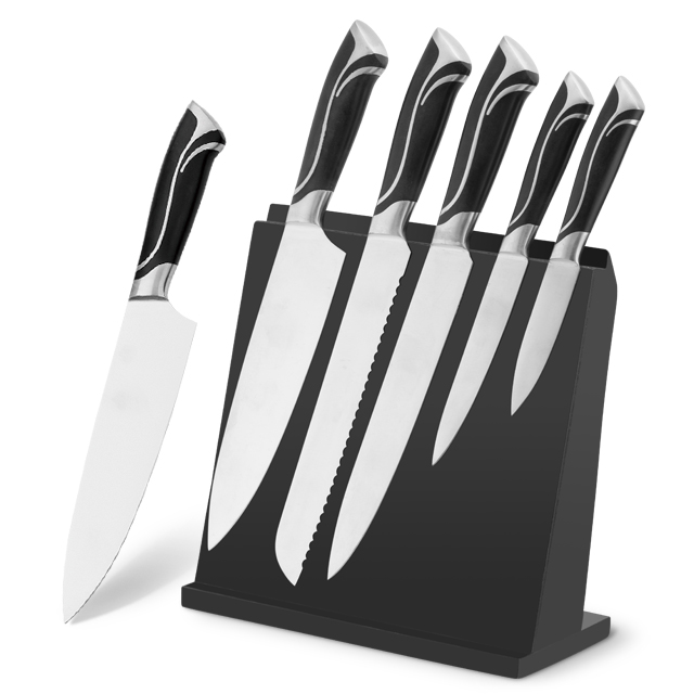 G111-6pcs Popular Design Kitchen Knife Set na may Double Casting Handle at Magnet Block-ZX | kutsilyo sa kusina,Mga tool sa kusina,Silicone Cake Mould,Cutting Board,Baking Tool Sets,Chef Knife,Steak Knife,Slicer knife,Utility Knife,Paring Knife,Knife block,Knife Stand,Santoku Knife,Toddler Knife,Plastic Knife,Non Stick Painting Kutsilyo,Makulay na Kutsilyo,Kutsilyong Stainless Steel,Pambubukas ng lata,Pambubukas ng Bote,Salaan ng Tsaa,Grater,Egg Beater,Nylon Kitchen tool,Silicone Kitchen Tool,Cookie Cutter,Cooking Knife Set,Knife Sharpener,Peeler,Cake Knife,Cheese Knife,Pizza Knife, Silicone Spatular, Silicone Spoon, Food Tong, Forged na kutsilyo, Gunting sa Kusina, mga kutsilyo sa pagbe-bake ng cake, Mga kutsilyo sa pagluluto ng mga bata, Ukit na kutsilyo