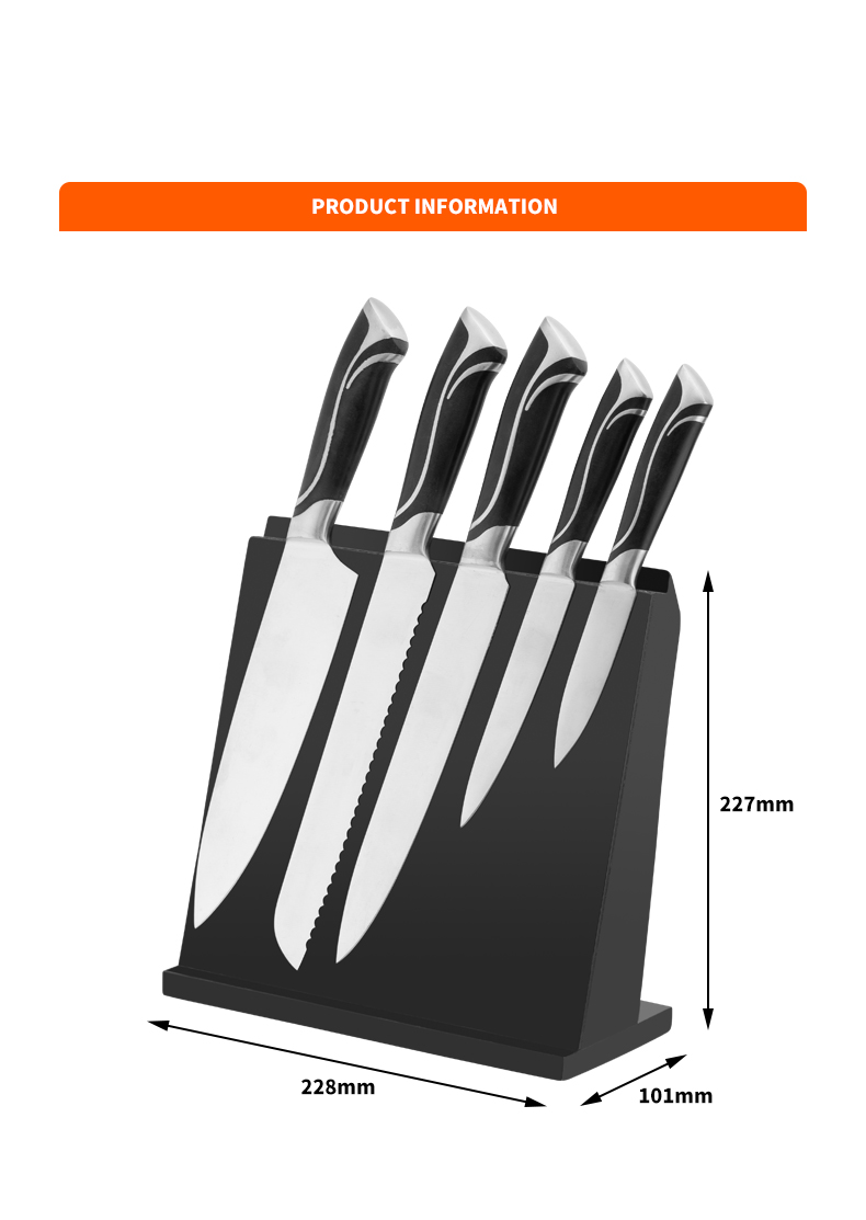 G111-6pcs Popular Design Kitchen Knife Set na may Double Casting Handle at Magnet Block-ZX | kutsilyo sa kusina,Mga tool sa kusina,Silicone Cake Mould,Cutting Board,Baking Tool Sets,Chef Knife,Steak Knife,Slicer knife,Utility Knife,Paring Knife,Knife block,Knife Stand,Santoku Knife,Toddler Knife,Plastic Knife,Non Stick Painting Kutsilyo,Makulay na Kutsilyo,Kutsilyong Stainless Steel,Pambubukas ng lata,Pambubukas ng Bote,Salaan ng Tsaa,Grater,Egg Beater,Nylon Kitchen tool,Silicone Kitchen Tool,Cookie Cutter,Cooking Knife Set,Knife Sharpener,Peeler,Cake Knife,Cheese Knife,Pizza Knife, Silicone Spatular, Silicone Spoon, Food Tong, Forged na kutsilyo, Gunting sa Kusina, mga kutsilyo sa pagbe-bake ng cake, Mga kutsilyo sa pagluluto ng mga bata, Ukit na kutsilyo