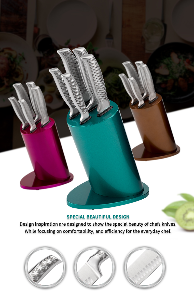 K128-Customized 5 Pcs 3cr13 Stainless Steel Kitchen Knife Chef Knife Set with Colorful Block-ZX | kitchen knife,Kitchen tools,Silicone Cake Mould,Cutting Board,Baking Tool Sets,Chef Knife,Steak Knife,Slicer knife,Utility Knife,Paring Knife,Knife block,Knife Stand,Santoku Knife,toddler Knife,Plastic Knife,Non Stick Painting Knife,Colorful Knife,Stainless Steel Knife,Can opener,bottle Opener,Tea Strainer,Grater,Egg Beater,Nylon Kitchen tool,Silicone Kitchen Tool,Cookie Cutter,Cooking Knife Set,Knife Sharpener,Peeler,Cake Knife,Cheese Knife,Pizza Knife,Silicone Spatular,Silicone Spoon,Food Tong,Forged knife,Kitchen Scissors,cake baking knives,Children’s Cooking knives,Carving Knife