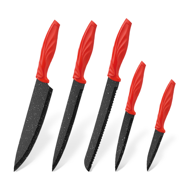 S113-Professional Practical 5 pcs stianless steel durable red black kitchen knife set-ZX | kitchen knife,Kitchen tools,Silicone Cake Mould,Cutting Board,Baking Tool Sets,Chef Knife,Steak Knife,Slicer knife,Utility Knife,Paring Knife,Knife block,Knife Stand,Santoku Knife,toddler Knife,Plastic Knife,Non Stick Painting Knife,Colorful Knife,Stainless Steel Knife,Can opener,bottle Opener,Tea Strainer,Grater,Egg Beater,Nylon Kitchen tool,Silicone Kitchen Tool,Cookie Cutter,Cooking Knife Set,Knife Sharpener,Peeler,Cake Knife,Cheese Knife,Pizza Knife,Silicone Spatular,Silicone Spoon,Food Tong,Forged knife,Kitchen Scissors,cake baking knives,Children’s Cooking knives,Carving Knife