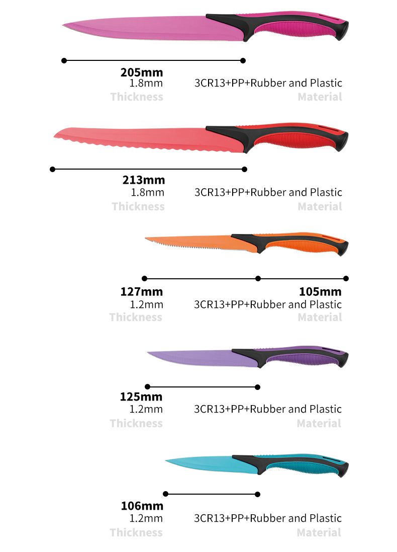 S117-Amazon Hot Rea 7 st Multifunktionell flerfärgad köksknivset med plasthandtag-ZX | kökskniv, köksredskap, kakform i silikon, skärbräda, bakverktygsset, kockkniv, stekkniv, skivkniv, redskapskniv, skalkniv, knivblock, knivställ, Santoku-kniv, småbarnskniv, plastkniv, non-stick målning Kniv, färgglad kniv, kniv i rostfritt stål, konservöppnare, flasköppnare, tesil, rivjärn, äggvisp, köksredskap i nylon, köksredskap i silikon, kakskärare, matlagningsknivset, knivvässare, skalare, kakkniv, ostkniv, pizza Kniv, silikonspatel, silikonsked, mattång, smidd kniv, kökssax, kakbakningsknivar, matlagningsknivar för barn, snidkniv