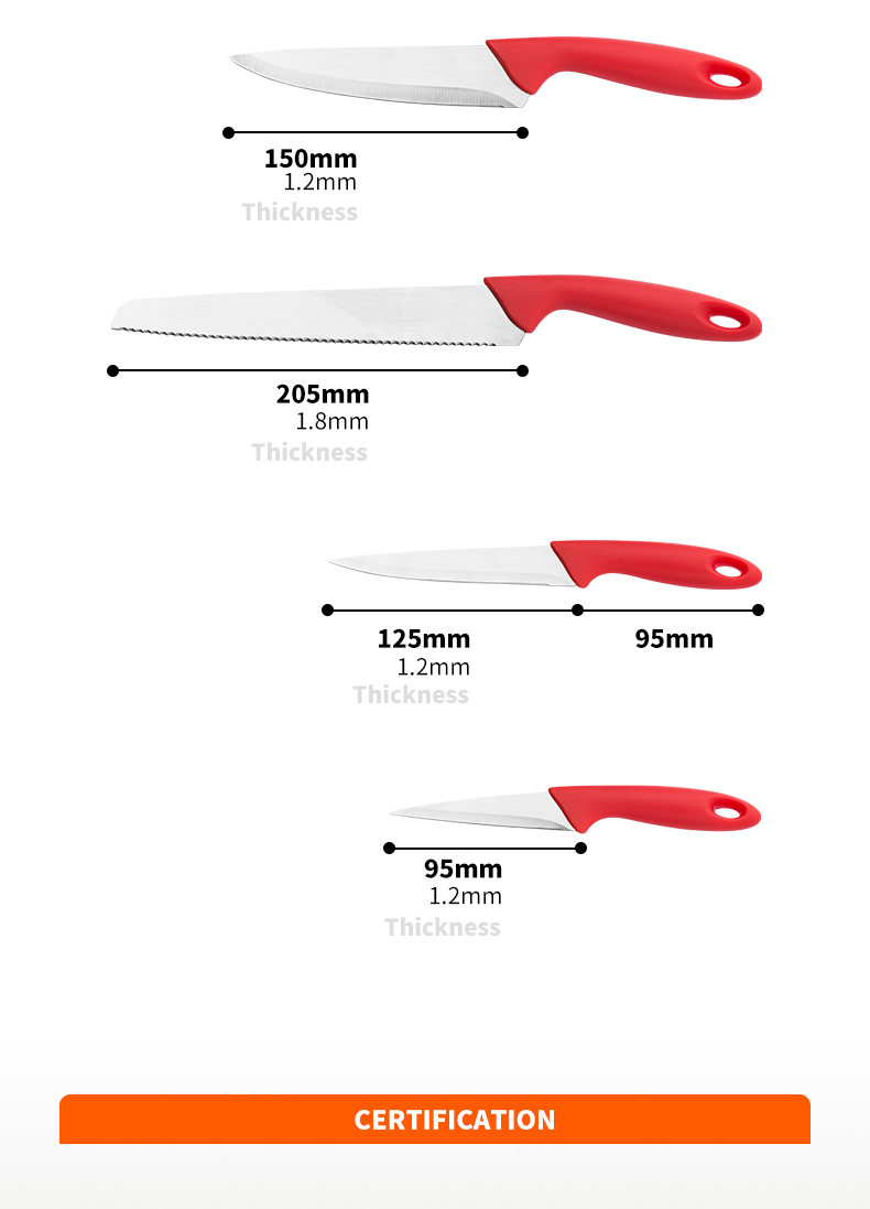 S129-OEM Usine Ensemble de Couteaux de Cuisine Multifonctionnels avec Manche en Plastique pour Cuisine à Domicile-ZX | couteau de cuisine, ustensiles de cuisine, moule à gâteau en silicone, planche à découper, ensembles d'outils de cuisson, couteau de chef, couteau à steak, couteau à trancher, couteau utilitaire, couteau d'office, bloc de couteaux, support de couteau, couteau Santoku, couteau pour tout-petits, couteau en plastique, peinture antiadhésive Couteau, couteau coloré, couteau en acier inoxydable, ouvre-boîte, ouvre-bouteille, passoire à thé, râpe, batteur à œufs, outil de cuisine en nylon, outil de cuisine en silicone, emporte-pièce, ensemble de couteaux de cuisine, aiguiseur de couteau, éplucheur, couteau à gâteau, couteau à fromage, pizza Couteau, spatule en silicone, cuillère en silicone, pince alimentaire, couteau forgé, ciseaux de cuisine, couteaux à gâteaux, couteaux de cuisine pour enfants, couteau à découper