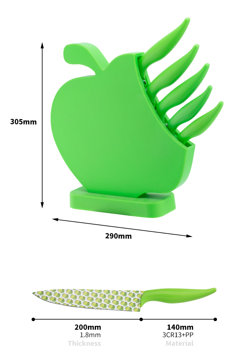 S130-Amazon Hot Sale Apple Shape Block Kitchen Knife Set for Kitchen-ZX | kitchen knife,Kitchen tools,Silicone Cake Mould,Cutting Board,Baking Tool Sets,Chef Knife,Steak Knife,Slicer knife,Utility Knife,Paring Knife,Knife block,Knife Stand,Santoku Knife,toddler Knife,Plastic Knife,Non Stick Painting Knife,Colorful Knife,Stainless Steel Knife,Can opener,bottle Opener,Tea Strainer,Grater,Egg Beater,Nylon Kitchen tool,Silicone Kitchen Tool,Cookie Cutter,Cooking Knife Set,Knife Sharpener,Peeler,Cake Knife,Cheese Knife,Pizza Knife,Silicone Spatular,Silicone Spoon,Food Tong,Forged knife,Kitchen Scissors,cake baking knives,Children’s Cooking knives,Carving Knife