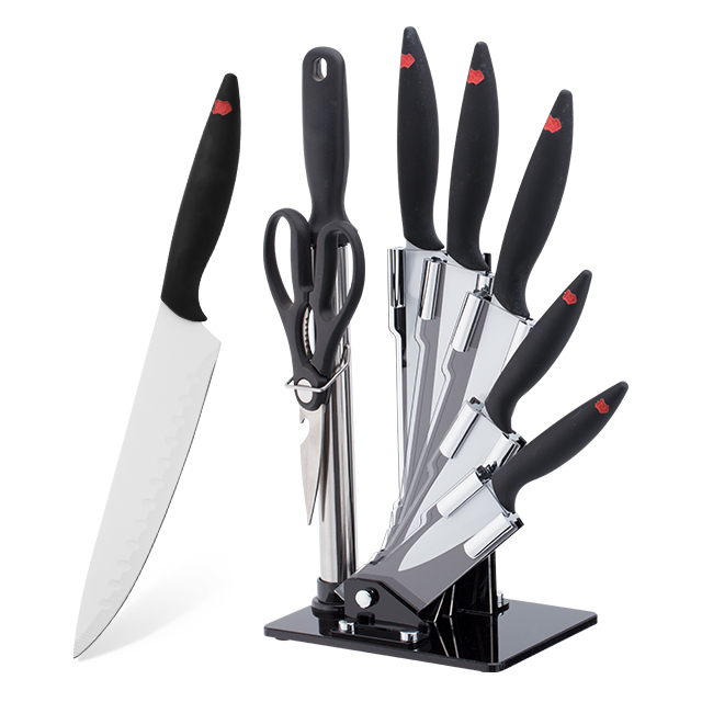 S131-New Arrival Multifunctional Stainless Steel 7pcs Kitchen Knife Set with Plastic Handle-ZX | kitchen knife,Kitchen tools,Silicone Cake Mould,Cutting Board,Baking Tool Sets,Chef Knife,Steak Knife,Slicer knife,Utility Knife,Paring Knife,Knife block,Knife Stand,Santoku Knife,toddler Knife,Plastic Knife,Non Stick Painting Knife,Colorful Knife,Stainless Steel Knife,Can opener,bottle Opener,Tea Strainer,Grater,Egg Beater,Nylon Kitchen tool,Silicone Kitchen Tool,Cookie Cutter,Cooking Knife Set,Knife Sharpener,Peeler,Cake Knife,Cheese Knife,Pizza Knife,Silicone Spatular,Silicone Spoon,Food Tong,Forged knife,Kitchen Scissors,cake baking knives,Children’s Cooking knives,Carving Knife