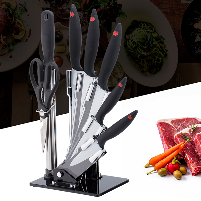 S131-Ọhụrụ bịarutere Multifunctional igwe anaghị agba nchara 7pcs Kitchen Knife Set with Plastic Handle-ZX | Mma kichin, ngwa kichin, Silicone Cake Mold, Cutting Board, Ihe Nrụnye Ime, Onye siri nri Knife, Mma Steak, Mma Slicer, Utility Knife, Pering Knife, Knife block, Knife Stand, Santoku Knife, Knife Knife, Plastic Knife, Non stick Paining Mma,Acha mma,mma igwe anaghị agba nchara,nwere ike imeghe, karama Opener,Tea Strainer,Grater,Egg Beater,Nylon Kitchen Tool,Silicone Kitchen Tool,Cookie Cutter,Set Knife Set,Knife Sharpener,Peeler,Cake Knife,Pizza Knife,Cheese Knife Mma,Silicone Spatular,Silicone Spoon,Tong Food,Mma akpara akpa,Isi kichin,Ike na-eme achịcha,Mma esi nri ụmụaka,Mma na-akpụ akpụ