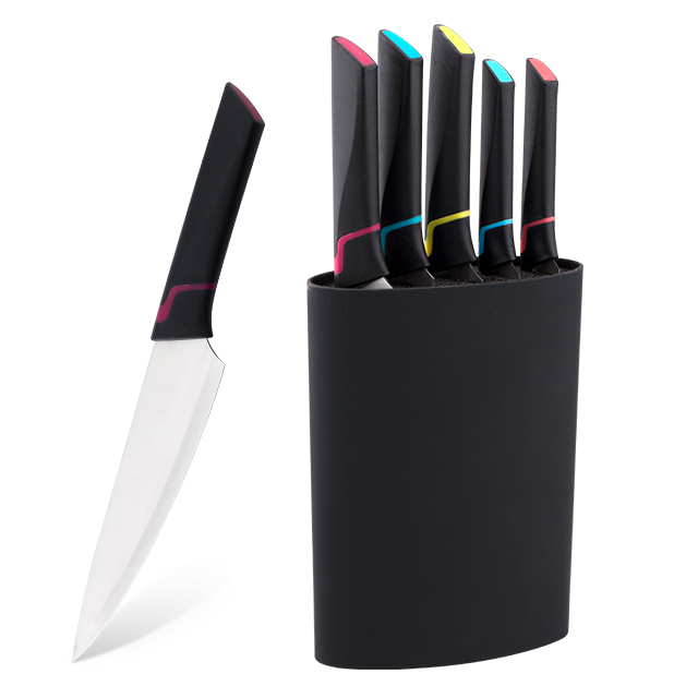 S140-New design plastic handle kitchen knife set-ZX | kitchen knife,Kitchen tools,Silicone Cake Mould,Cutting Board,Baking Tool Sets,Chef Knife,Steak Knife,Slicer knife,Utility Knife,Paring Knife,Knife block,Knife Stand,Santoku Knife,toddler Knife,Plastic Knife,Non Stick Painting Knife,Colorful Knife,Stainless Steel Knife,Can opener,bottle Opener,Tea Strainer,Grater,Egg Beater,Nylon Kitchen tool,Silicone Kitchen Tool,Cookie Cutter,Cooking Knife Set,Knife Sharpener,Peeler,Cake Knife,Cheese Knife,Pizza Knife,Silicone Spatular,Silicone Spoon,Food Tong,Forged knife,Kitchen Scissors,cake baking knives,Children’s Cooking knives,Carving Knife