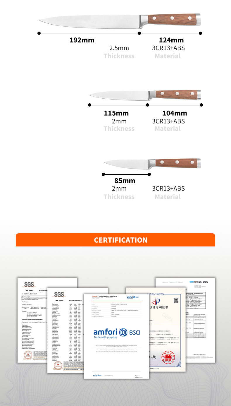 G101-High quality Casting and wood handle kitchen knife set-ZX | kitchen knife,Kitchen tools,Silicone Cake Mould,Cutting Board,Baking Tool Sets,Chef Knife,Steak Knife,Slicer knife,Utility Knife,Paring Knife,Knife block,Knife Stand,Santoku Knife,toddler Knife,Plastic Knife,Non Stick Painting Knife,Colorful Knife,Stainless Steel Knife,Can opener,bottle Opener,Tea Strainer,Grater,Egg Beater,Nylon Kitchen tool,Silicone Kitchen Tool,Cookie Cutter,Cooking Knife Set,Knife Sharpener,Peeler,Cake Knife,Cheese Knife,Pizza Knife,Silicone Spatular,Silicone Spoon,Food Tong,Forged knife,Kitchen Scissors,cake baking knives,Children’s Cooking knives,Carving Knife