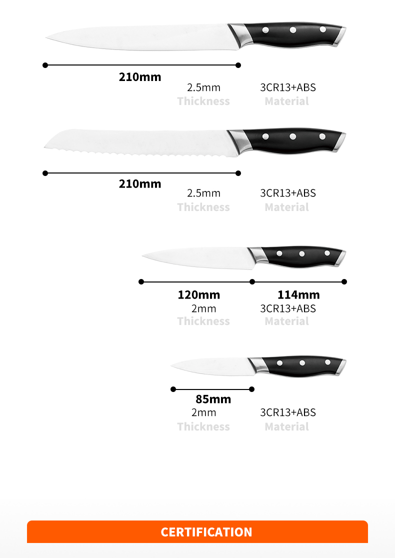 G102-3CR13 د لوړ کیفیت پخلنځي چاقو سیټ-ZX | د پخلنځي چاقو، د پخلنځي وسیلې، د سیلیکون کیک مولډ، د پرې کولو تخته، د پخولو وسیلې سیټونه، شیف چاقو، د سټیک چاقو، سلیسر چاقو، یوټیلټي چاقو، پیرینګ چاقو، د چاقو بلاک، د چاقو سټینډ، سانتوکو چاقو، د کوچنیانو چاقو، پلاستیک نانکینګ چاقو، رنګین چاقو، د سټینلیس سټیل چاقو، کین خلاصونکی، د بوتل خلاصونکی، د چای ټینر، ګرټر، هګۍ بیټر، د نایلان پخلنځي وسیله، د سیلیکون د پخلنځي وسیله، د پخلنځي کټر، د پخلي چاقو سیټ، د چاقو تیزونکی، پیلر، د کیک چاقو، چاقو چاقو، سیلیکون سپتولر، سیلیکون چمچ، د خوړو ټانګ، جعل شوی چاقو، د پخلنځي کینچۍ، د کیک پخولو چاقو، د ماشومانو د پخلي چاقو، د نقاشۍ چاقو