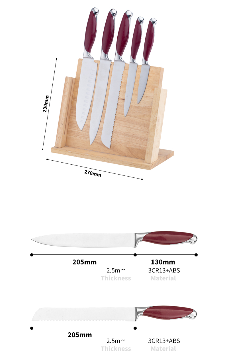 G106-Kvalitet kökskniv set-ZX | kökskniv, köksredskap, kakform i silikon, skärbräda, bakverktygsset, kockkniv, stekkniv, skivkniv, redskapskniv, skalkniv, knivblock, knivställ, Santoku-kniv, småbarnskniv, plastkniv, non-stick målning Kniv, färgglad kniv, kniv i rostfritt stål, konservöppnare, flasköppnare, tesil, rivjärn, äggvisp, köksredskap i nylon, köksredskap i silikon, kakskärare, matlagningsknivset, knivvässare, skalare, kakkniv, ostkniv, pizza Kniv, silikon spatel, silikonsked, mattång, smidd kniv, kökssax, kakbakningsknivar, matlagningsknivar för barn, snidkniv