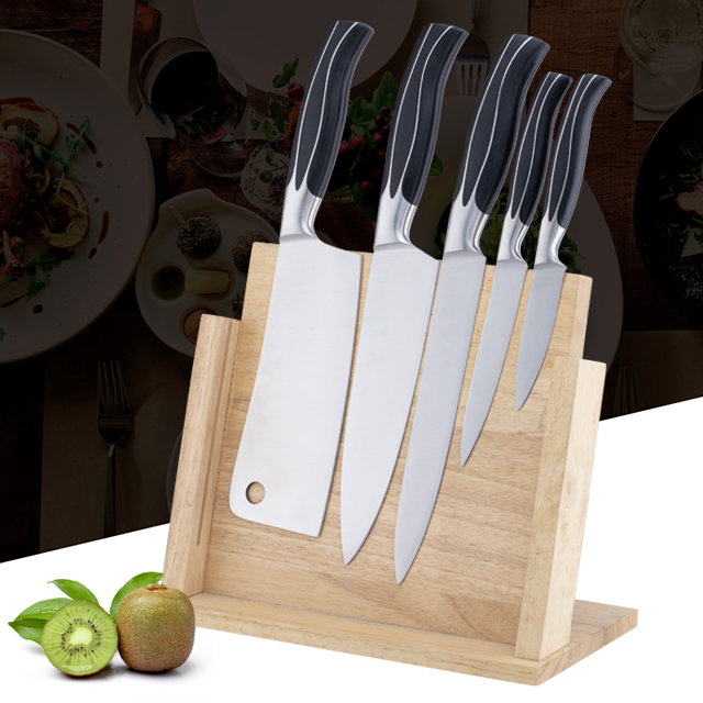 G107-Professional 6 stk 3cr13 Kokkekniver i rustfritt stål kjøkkenknivsett med trekloss-ZX | kjøkkenkniv, kjøkkenverktøy, silikonkakeform, skjærebrett, bakeverktøysett, kokkekniv, biffkniv, skjærekniv, verktøykniv, skjærekniv, knivblokk, knivstativ, Santoku-kniv, småbarnskniv, plastkniv, non-stick maling Kniv, fargerik kniv, rustfri stålkniv, boksåpner, flaskeåpner, tesil, rivjern, eggvisper, kjøkkenverktøy i nylon, kjøkkenverktøy i silikon, cookie cutter, kokeknivsett, knivsliper, skreller, kakekniv, ostekniv, pizza Kniv, silikon spatel, silikonskje, mattang, smidd kniv, kjøkkensaks, kakebakekniver, kokekniver for barn, utskjæringskniv