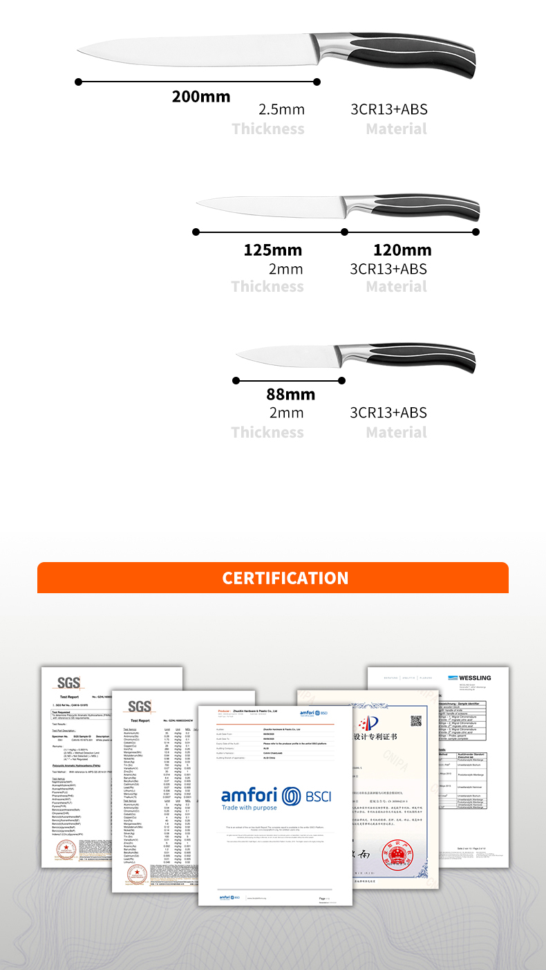 G107-Professional 6 шт 3cr13 з нержавеючай сталі Кухонныя нажы для кухараў Набор кухонных нажоў з драўлянай калодкай-ZX | кухонны нож, кухонны інструмент, сіліконавая форма для торта, апрацоўчая дошка, наборы інструментаў для выпечкі, шэф-наж, нож для стейка, нож для слайсера, нож, нож для ачысткі, блок для нажа, падстаўка для нажа, нож Santoku, нож для маляняці, пластыкавы нож для наклейкі, Нож, рознакаляровы нож, нож з нержавеючай сталі, адкрывалка для банкаў, адкрывалка для бутэлек, сітак для гарбаты, тарка, яйка для ўзбівання, нейлонавы кухонны інструмент, сіліконавы кухонны інструмент, разак для печыва, набор нажоў для кулінарных нажоў, тачылка для нажоў, ачышчальнік, нож для торта, нож для кафэ, Нож, сіліконавая лапатачка, сіліконавая лыжка, харчовая шчыпцы, каваны нож, кухонныя нажніцы, нажы для выпечкі тортаў, дзіцячыя кулінарныя нажы, нож для разьбы