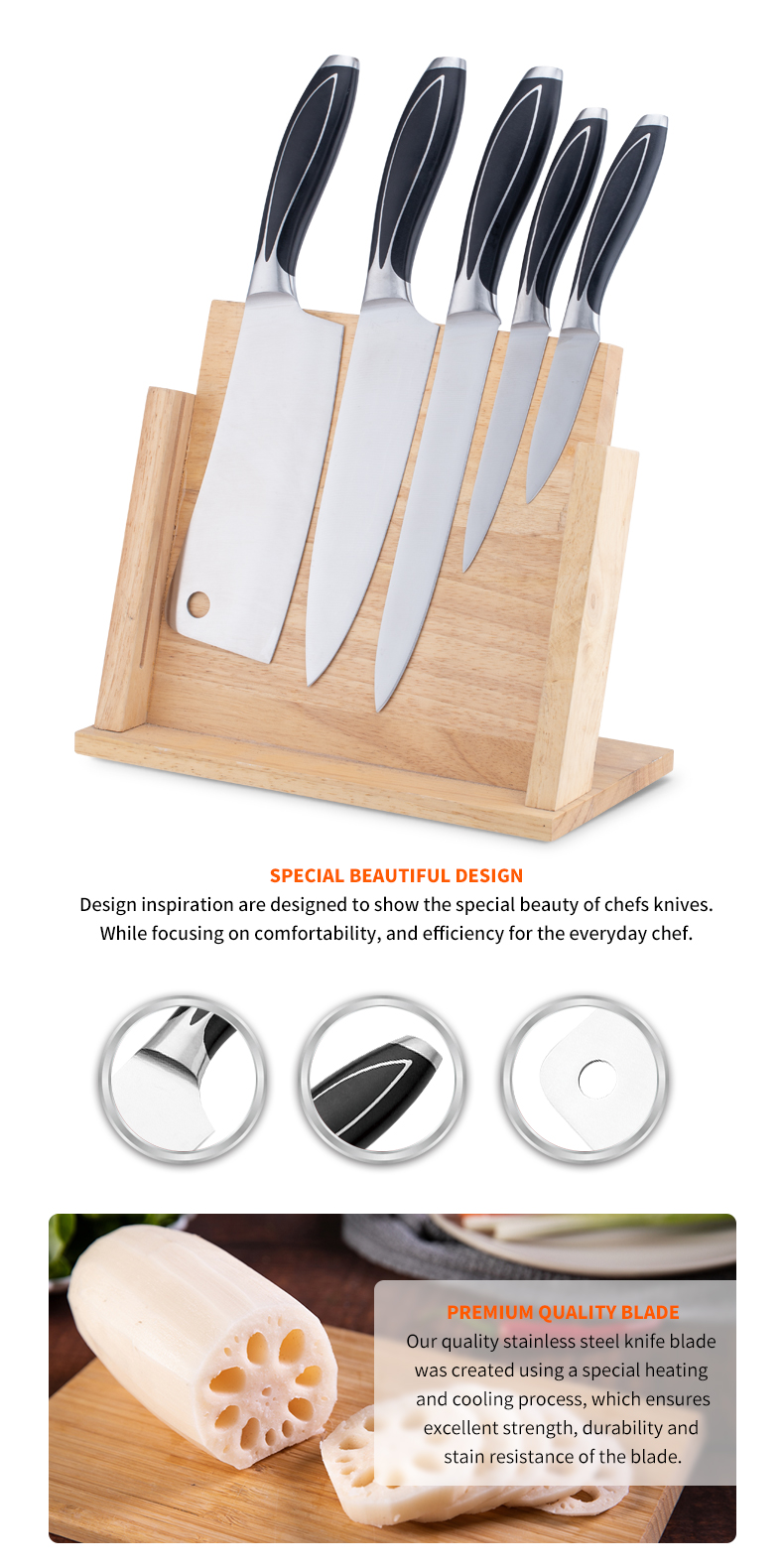 G108-Professional High Quality 5 pcs 3cr13 kitchen chef knife set with wood block-ZX | kitchen knife,Kitchen tools,Silicone Cake Mould,Cutting Board,Baking Tool Sets,Chef Knife,Steak Knife,Slicer knife,Utility Knife,Paring Knife,Knife block,Knife Stand,Santoku Knife,toddler Knife,Plastic Knife,Non Stick Painting Knife,Colorful Knife,Stainless Steel Knife,Can opener,bottle Opener,Tea Strainer,Grater,Egg Beater,Nylon Kitchen tool,Silicone Kitchen Tool,Cookie Cutter,Cooking Knife Set,Knife Sharpener,Peeler,Cake Knife,Cheese Knife,Pizza Knife,Silicone Spatular,Silicone Spoon,Food Tong,Forged knife,Kitchen Scissors,cake baking knives,Children’s Cooking knives,Carving Knife