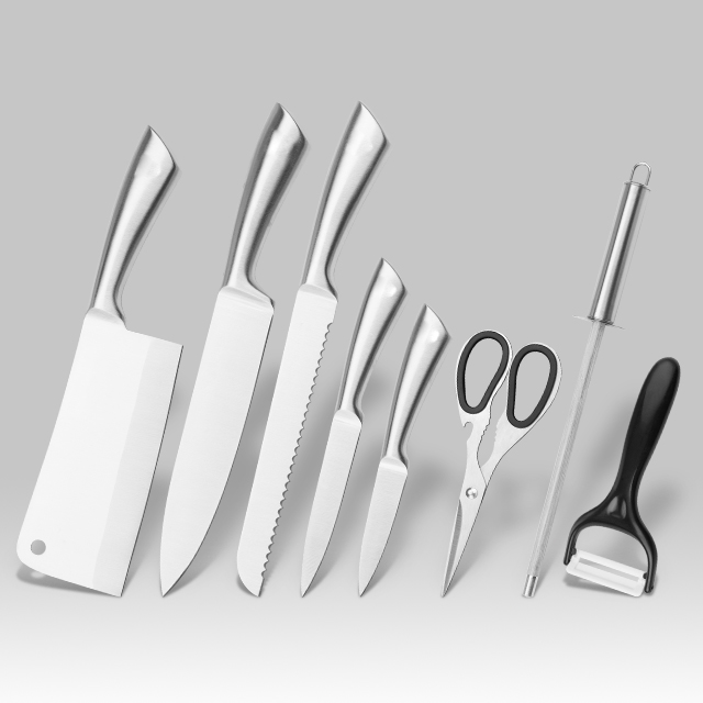 9 Pcs Private Label Customized 3cr13 Stainless Steel kitchen scissors kitchen knife set with acylic block-ZX | kitchen knife,Kitchen tools,Silicone Cake Mould,Cutting Board,Baking Tool Sets,Chef Knife,Steak Knife,Slicer knife,Utility Knife,Paring Knife,Knife block,Knife Stand,Santoku Knife,toddler Knife,Plastic Knife,Non Stick Painting Knife,Colorful Knife,Stainless Steel Knife,Can opener,bottle Opener,Tea Strainer,Grater,Egg Beater,Nylon Kitchen tool,Silicone Kitchen Tool,Cookie Cutter,Cooking Knife Set,Knife Sharpener,Peeler,Cake Knife,Cheese Knife,Pizza Knife,Silicone Spatular,Silicone Spoon,Food Tong,Forged knife,Kitchen Scissors,cake baking knives,Children’s Cooking knives,Carving Knife