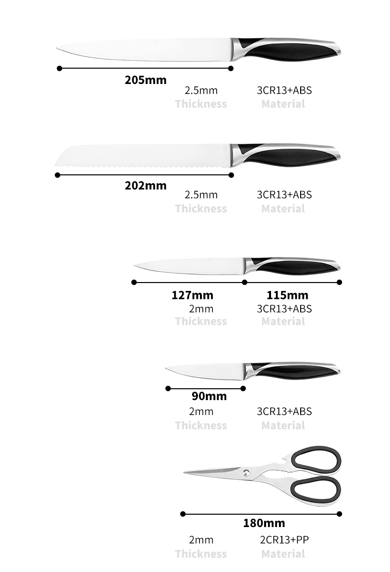 G122-8PCS 3CR13 köksknivset i rostfritt stål-ZX | kökskniv, köksredskap, kakform i silikon, skärbräda, bakverktygsset, kockkniv, stekkniv, skivkniv, redskapskniv, skalkniv, knivblock, knivställ, Santoku-kniv, småbarnskniv, plastkniv, non-stick målning Kniv, färgglad kniv, kniv i rostfritt stål, konservöppnare, flasköppnare, tesil, rivjärn, äggvisp, köksredskap i nylon, köksredskap i silikon, kakskärare, matlagningsknivset, knivvässare, skalare, kakkniv, ostkniv, pizza Kniv, silikonspatel, silikonsked, mattång, smidd kniv, kökssax, kakbakningsknivar, matlagningsknivar för barn, snidkniv