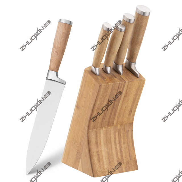 Г115-Хигх Куалити 5пцс 3цр13 нерђајући челик сет кухињских ножева са ацилним блоком-ЗКС | кухињски нож, кухињски алати, силиконски калуп за торте, даска за сечење, сетови алата за печење, нож за кувар, нож за одреске, нож за сечење, помоћни нож, нож за чишћење, блок ножа, постоље за нож, сантоку нож, нож за малишане, пластични нож за ножеве, Нож, Шарени нож, Нож од нерђајућег челика, Отварач за конзерве, Отварач за флаше, Цједило за чај, Рендело, Мутилица за јаја, Најлонски кухињски алат, Силиконски кухињски алат, Резач за колаче, Сет ножева за кухање, Оштрилица за ножеве, Љушталица, Нож за торте, Нож за кафу, Нож, силиконска лопатица, силиконска кашика, хватаљка за храну, ковани нож, кухињске маказе, ножеви за печење колача, дечији ножеви за кување, нож за резбарење