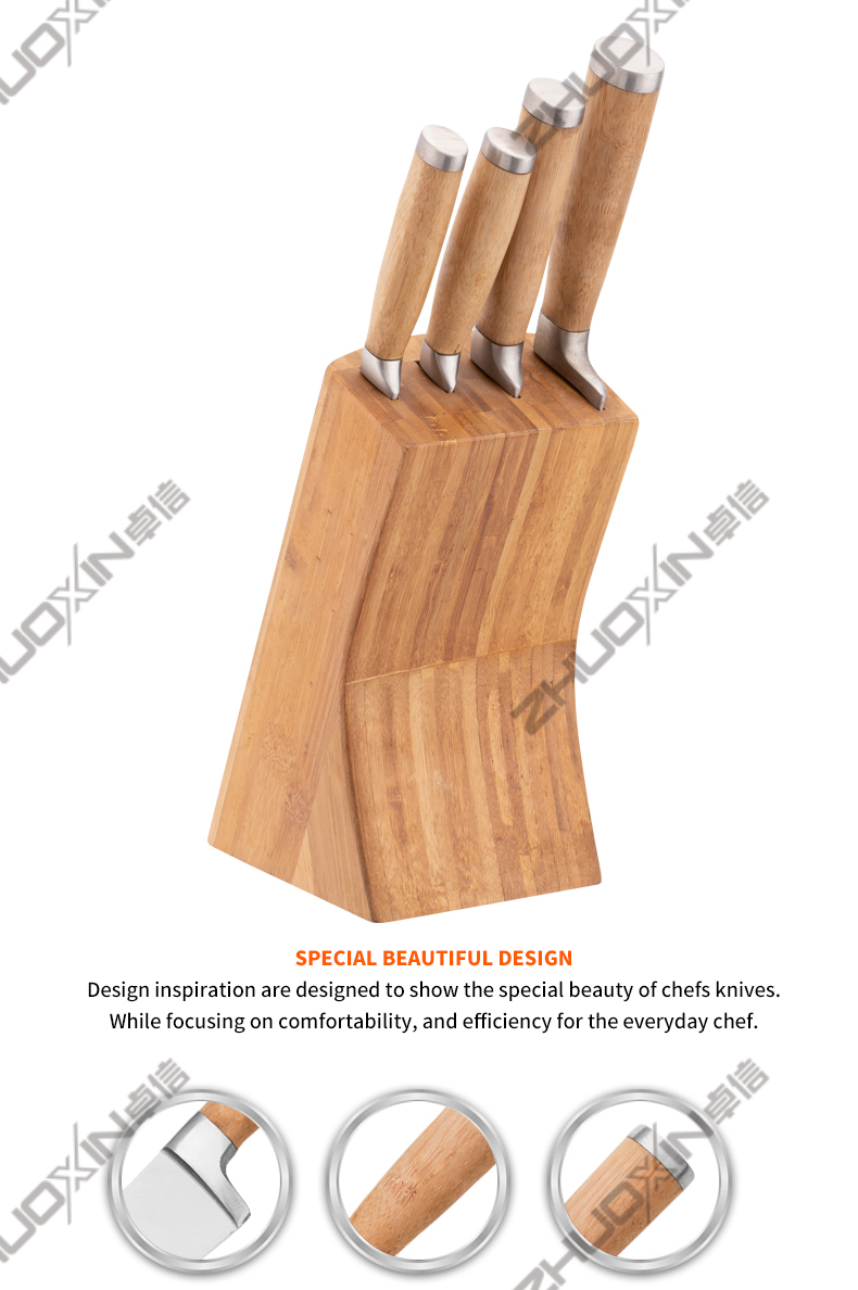 Г115-Хигх Куалити 5пцс 3цр13 нерђајући челик сет кухињских ножева са ацилним блоком-ЗКС | кухињски нож, кухињски алати, силиконски калуп за торте, даска за сечење, сетови алата за печење, нож за кувар, нож за одреске, нож за сечење, помоћни нож, нож за чишћење, блок ножа, постоље за нож, сантоку нож, нож за малишане, пластични нож за ножеве, Нож, Шарени нож, Нож од нерђајућег челика, Отварач за конзерве, Отварач за флаше, Цједило за чај, Рендело, Мутилица за јаја, Најлонски кухињски алат, Силиконски кухињски алат, Резач за колаче, Сет ножева за кухање, Оштрилица за ножеве, Љушталица, Нож за торте, Нож за кафу, Нож, силиконска лопатица, силиконска кашика, хватаљка за храну, ковани нож, кухињске маказе, ножеви за печење колача, дечији ножеви за кување, нож за резбарење
