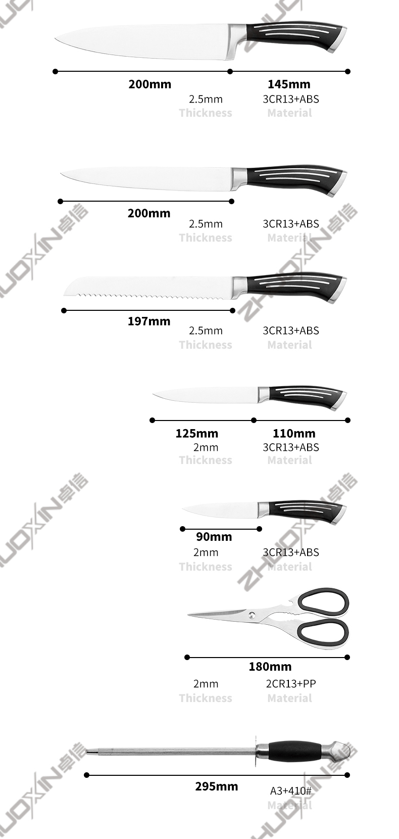 Who is the good price Custom made kitchen knife set vendor,custom kitchen knife sets vendor,custom chef knife vendor-ZX | kitchen knife,Kitchen tools,Silicone Cake Mould,Cutting Board,Baking Tool Sets,Chef Knife,Steak Knife,Slicer knife,Utility Knife,Paring Knife,Knife block,Knife Stand,Santoku Knife,toddler Knife,Plastic Knife,Non Stick Painting Knife,Colorful Knife,Stainless Steel Knife,Can opener,bottle Opener,Tea Strainer,Grater,Egg Beater,Nylon Kitchen tool,Silicone Kitchen Tool,Cookie Cutter,Cooking Knife Set,Knife Sharpener,Peeler,Cake Knife,Cheese Knife,Pizza Knife,Silicone Spatular,Silicone Spoon,Food Tong,Forged knife,Kitchen Scissors,cake baking knives,Children’s Cooking knives,Carving Knife