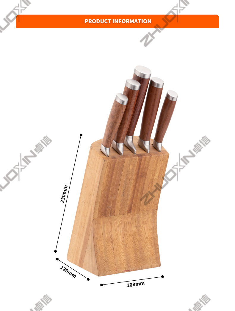 G116-Alta Qualidade 6pcs 3cr13 Aço Inoxidável Conjunto de Faca de Chef de Cozinha com Bloco Acílico-ZX | faca de cozinha, ferramentas de cozinha, molde de bolo de silicone, tábua de cortar, conjuntos de ferramentas de cozimento, faca de chef, faca de bife, faca de fatiador, faca utilitária, faca de aparar, bloco de faca, suporte de faca, faca Santoku, faca infantil, faca de plástico, pintura antiaderente Faca, faca colorida, faca de aço inoxidável, abridor de latas, abridor de garrafas, coador de chá, ralador, batedor de ovos, ferramenta de cozinha de nylon, ferramenta de cozinha de silicone, cortador de biscoitos, conjunto de facas de cozinha, apontador de facas, descascador, faca de bolo, faca de queijo, pizza Faca, espátula de silicone, colher de silicone, pinça de comida, faca forjada, tesoura de cozinha, facas de cozimento de bolo, facas de cozinha infantil, faca de escultura