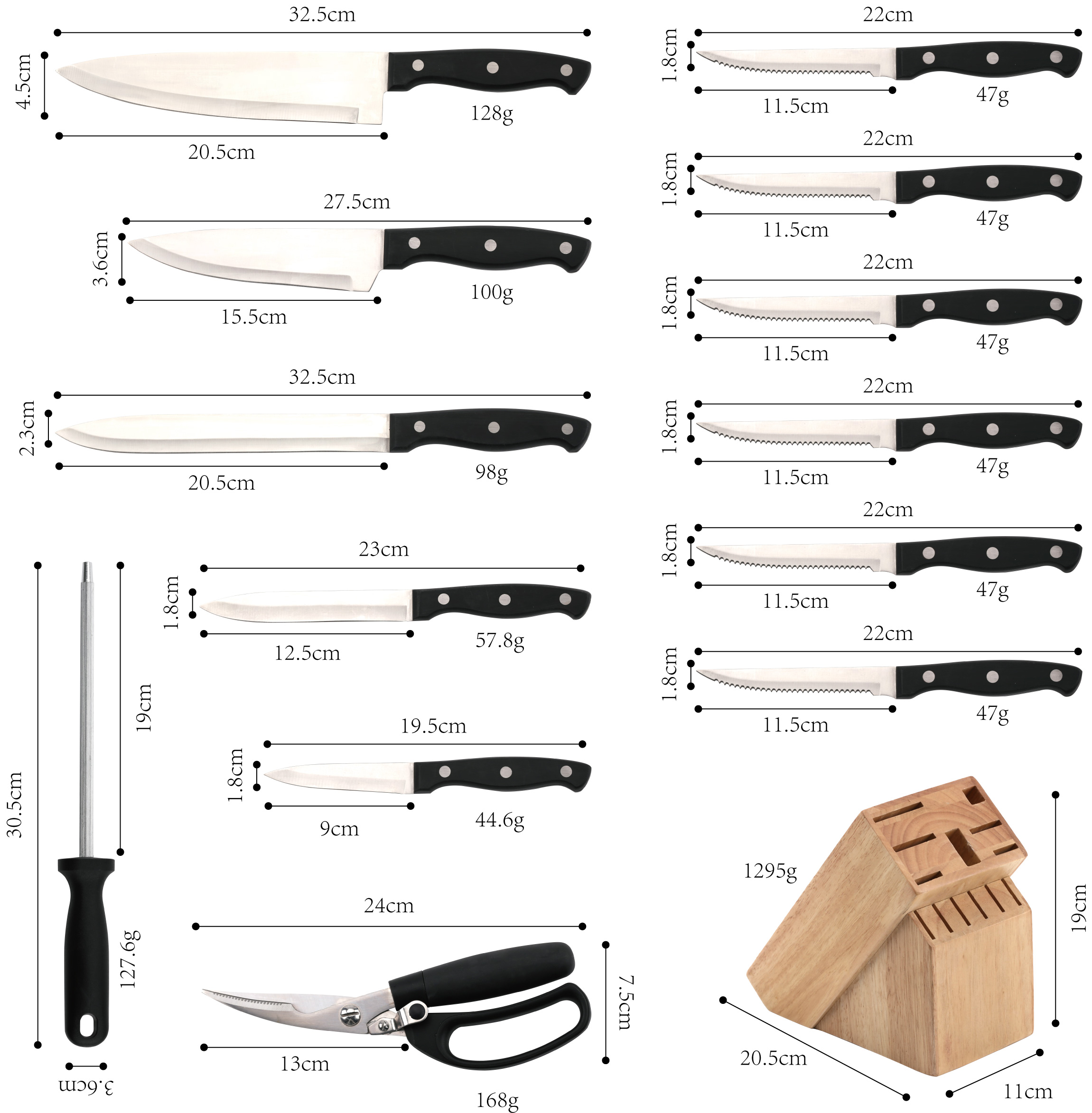J104-14-компонентний набір кухонних ножів преміум-класу, високовуглецева нержавіюча сталь-ZX | кухонний ніж, кухонні інструменти, силіконова форма для торта, обробна дошка, набори інструментів для випікання, кухарський ніж, ніж для біфштексів, ніж для нарізки, універсальний ніж, ніж для різання, блок ножів, підставка для ножів, ніж Santoku, дитячий ніж, пластиковий ніж, антипригарний малюнок Ніж, барвистий ніж, ніж із нержавіючої сталі, відкривачка для консервів, відкривачка для пляшок, ситечко для чаю, терка, збивачка для яєць, нейлоновий кухонний інструмент, силіконовий кухонний інструмент, формочка для печива, набір кулінарних ножів, точилка для ножів, очисник, ніж для торта, ніж для сиру, піци Ніж, силіконова лопатка, силіконова ложка, харчові щипці, кований ніж, кухонні ножиці, ножі для випічки тортів, дитячі кухонні ножі, ніж для різьблення